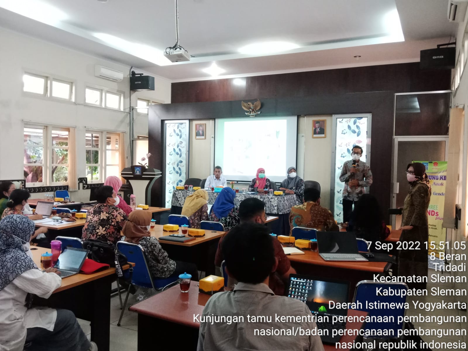 Kunjungan Lapangan Badan Perencanaan Pembangunan Nasional di Dinas P3AP2KB Sleman
