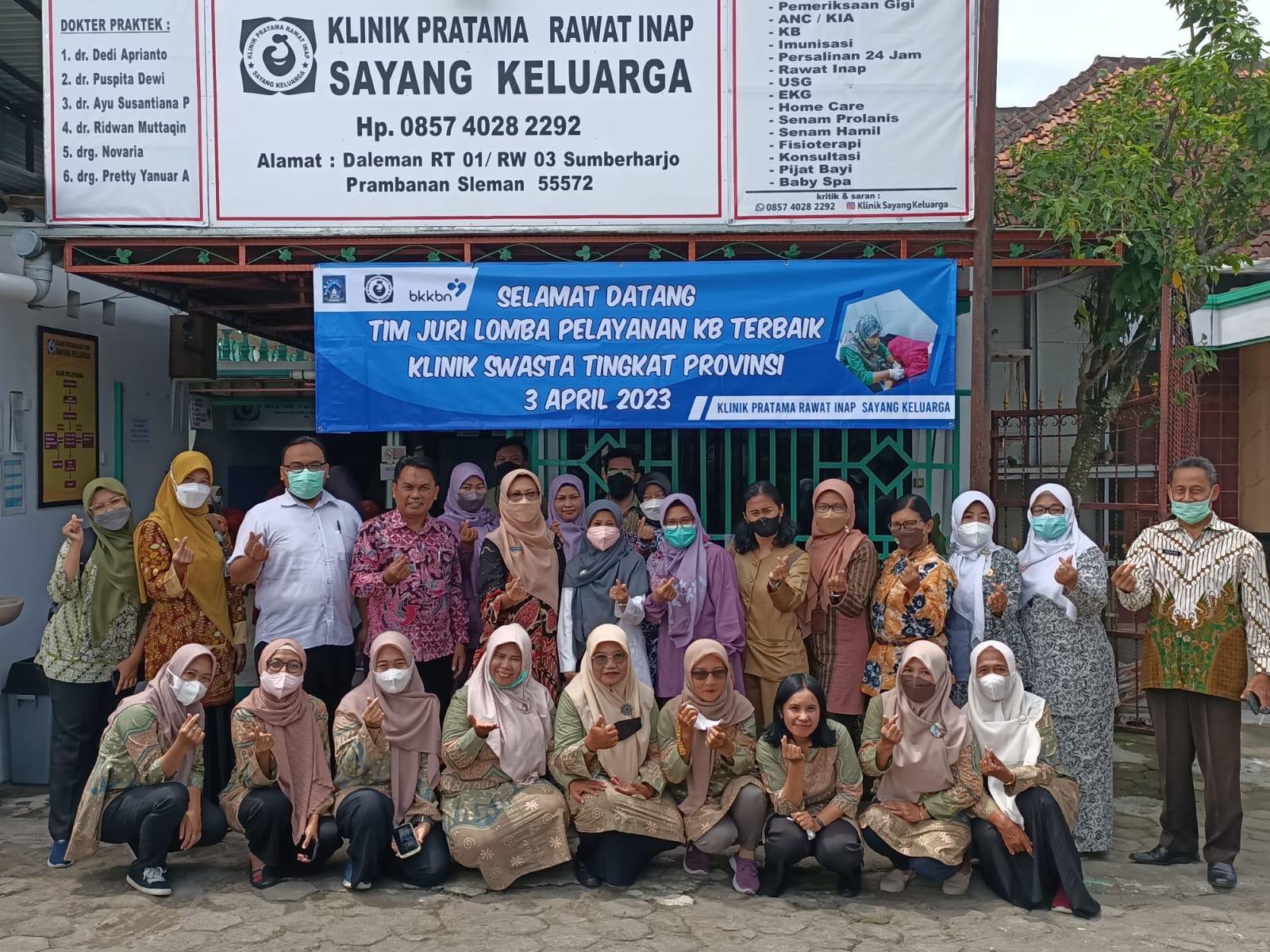Kunjungan Lapangan Lomba Pelayanan KB Terbaik di Klinik Swasta Tingkat Provinsi