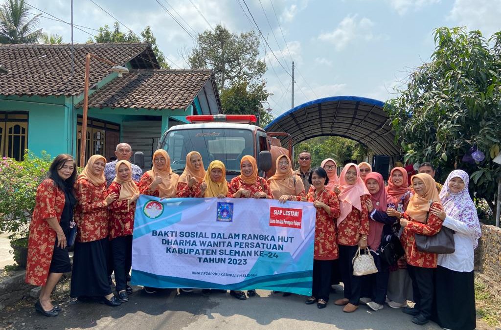 DHARMA WANITA PERSATUAN KABUPATEN SLEMAN KEMBALI MENGGELAR BAKTI SOSIAL