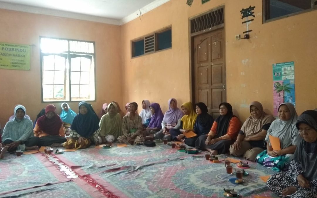 Posyandu Balita Flamboyan dan Posbindu Lansia Margo Saras di Padukuhan Nglebeng, Kalurahan Margorejo.